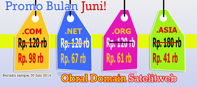 Promo Nama Domain Murah Bulan Juni 2014! (Selesai!)