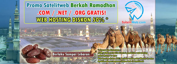 Domain .COM Gratis dan Hosting Diskon 50% Ramadhan (Selesai!)