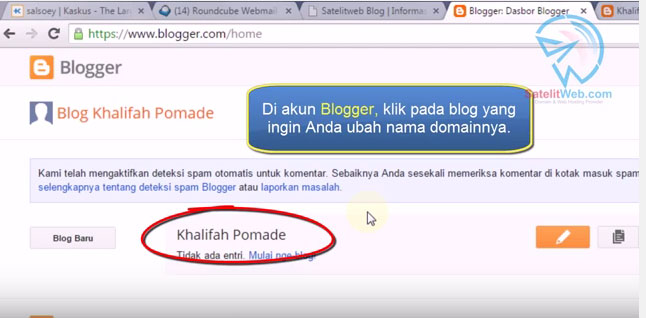 cara mengubah nama domain blogger blogspot 