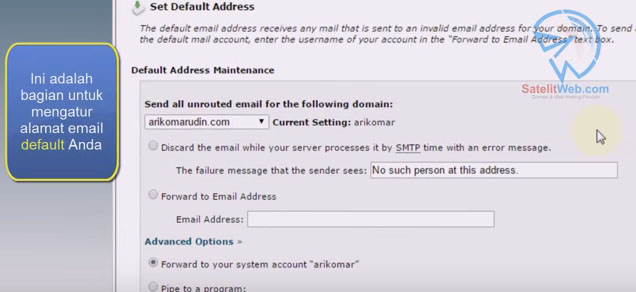 Cara Setting Email Default di cPanel2